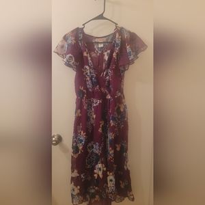 BoG collective purple floral dress medium pre-owned
